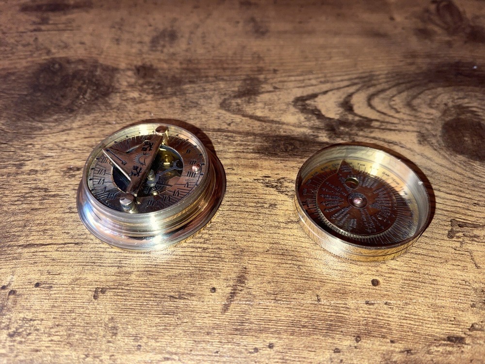 Brass Sundial - 2” - Vintage - Unique!