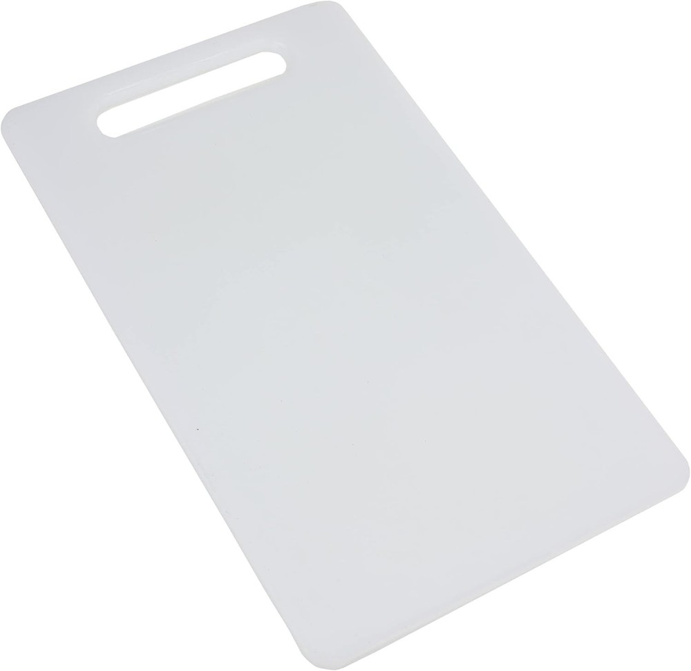 Basic Solid Plastic Cutting Board, 13 x 8 inch, White