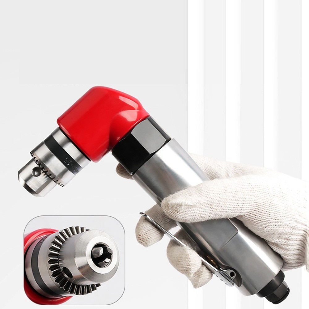 Compact Pneumatic Right Angle Drill for Efficient Drilling in Confined Areas