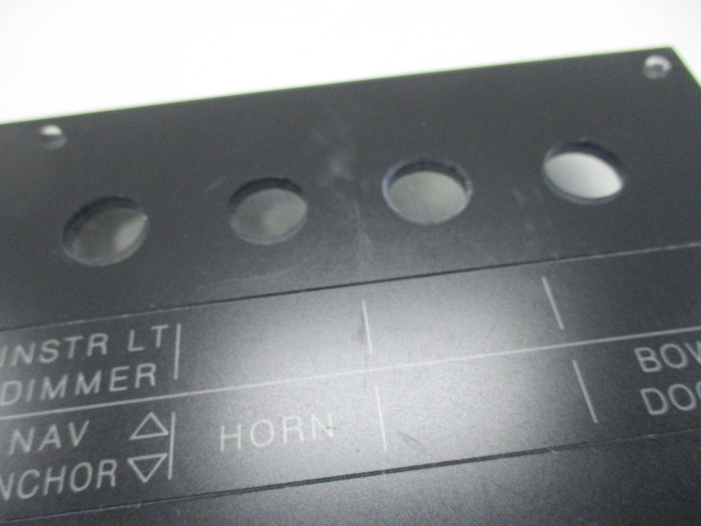 SAFE ILLUMNATED PUSH BUTTON BLANK SWITCH PANEL BLACK MARINE BOAT