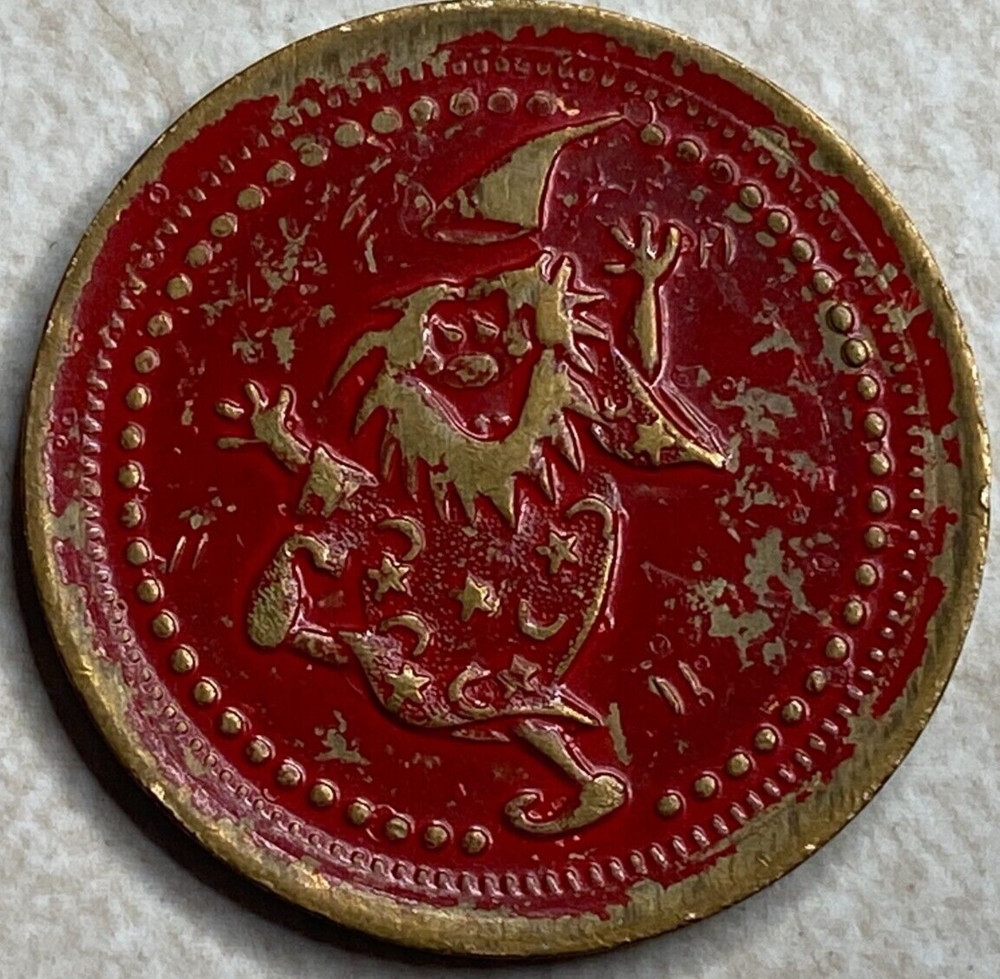 Wizard Red Arcade Game Token T7903