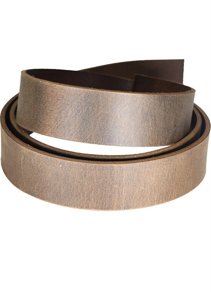 1 “  Crazyhorse Buffalo Solid Leather strap, Distressed Belt Strip, Belt Blank