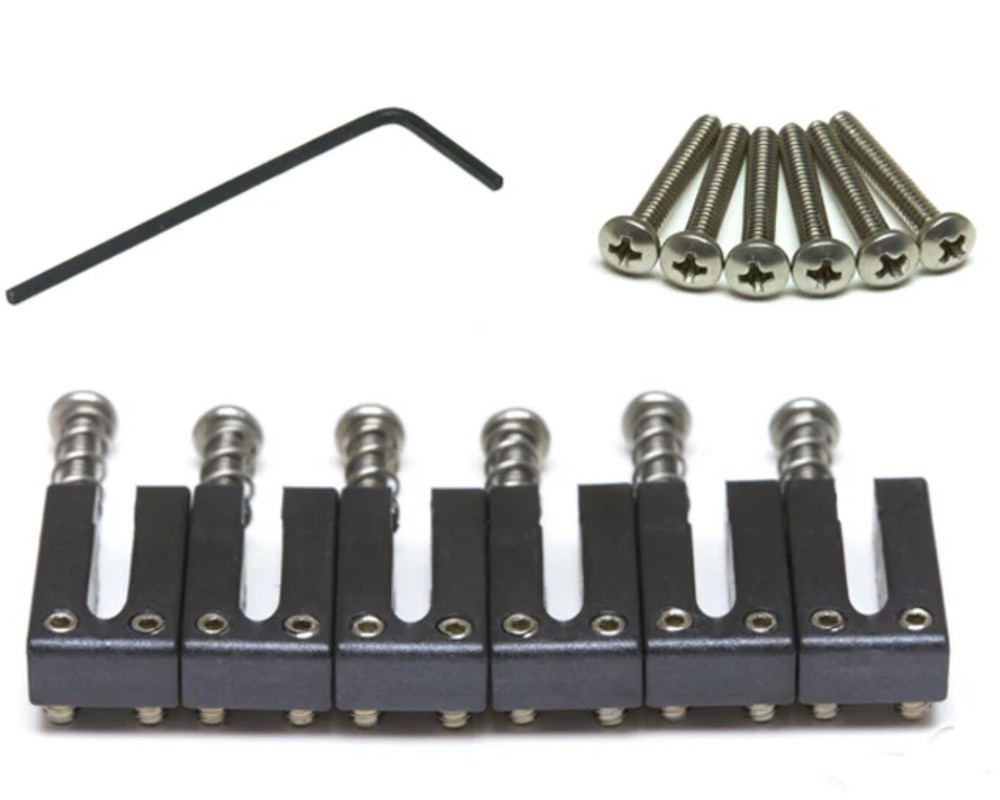 Graph Tech String Saver Elite 6-Saddle Set for Strat/Tele, 2-1/16" Spacing