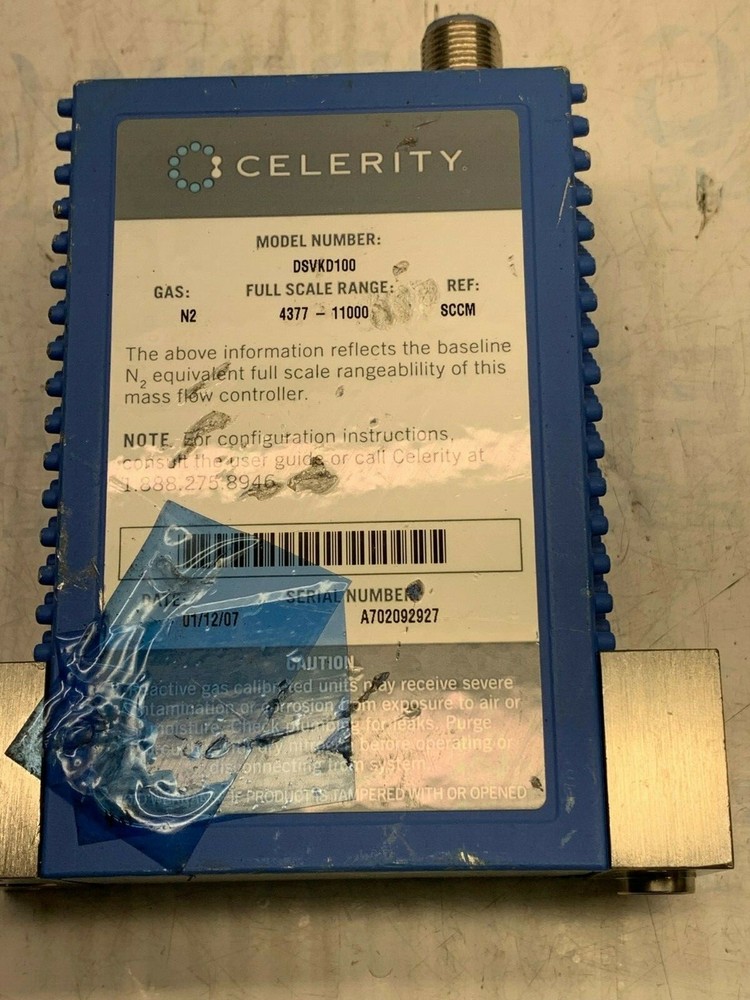 CELERITY DSVKD100 MASS FLOW CONTROLLER N2 4377-11000 SCCM
