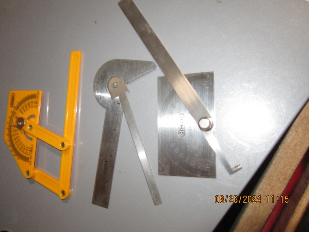 Three General Tool Protractors, Please Read Listing, No Returns