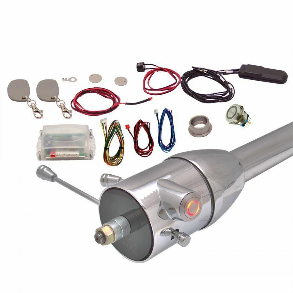 Red One Touch Engine Start Kit with RFID and Column Insert hot rod