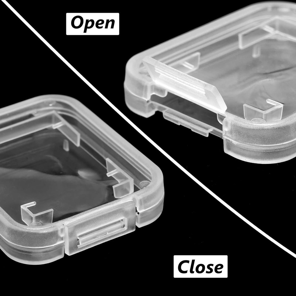 Transparent Standard SD SDHC Memory Card Case Holder Box Storage Boxes (Pack of
