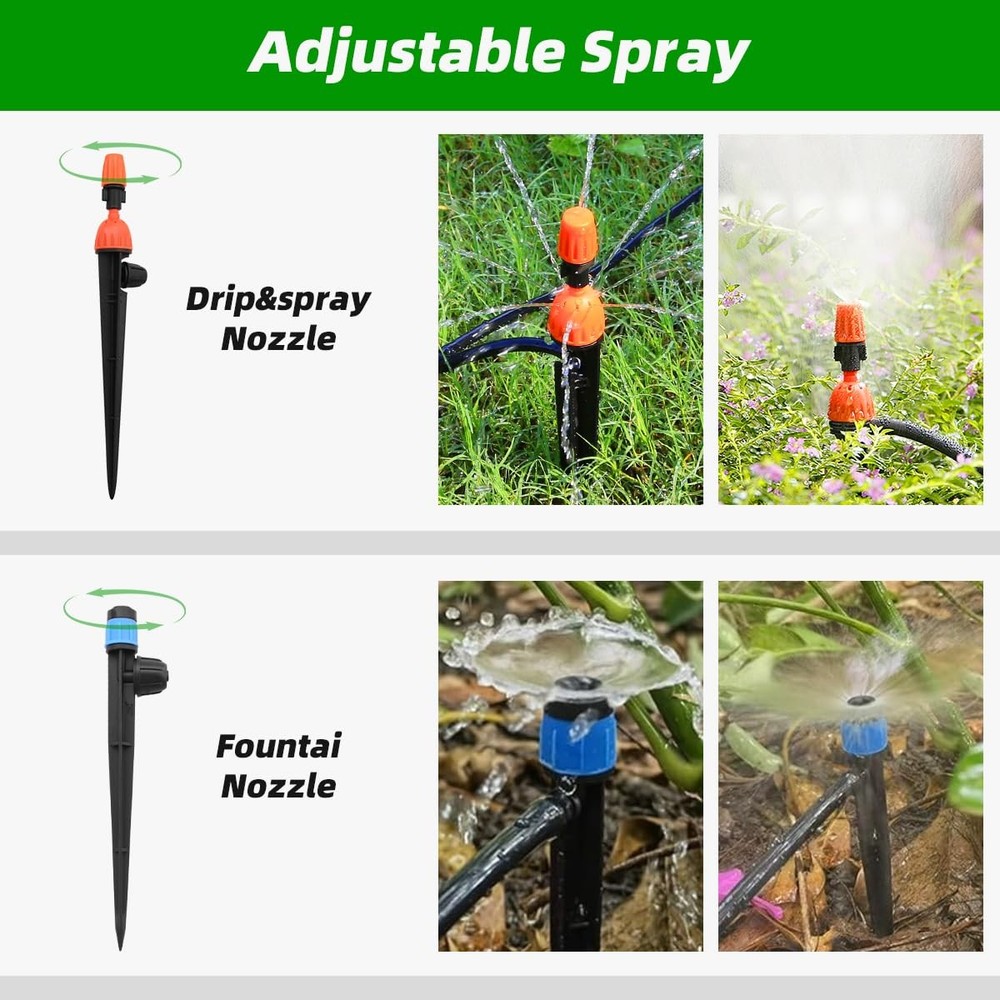 Yardeen Micro Drip Irrigation Kit, Automatic Garden Watering Misting System 8/12