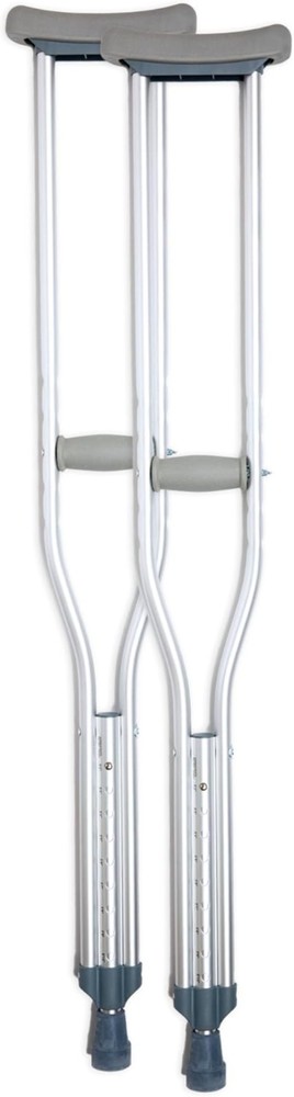 Reliable Aluminum Crutches - Push Button Height Adjust.
