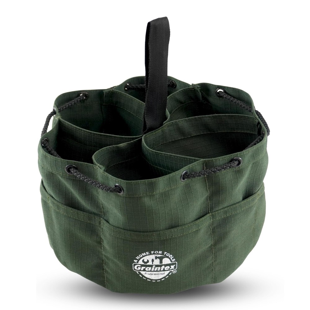 Graintex 18 Pockets Grab Bag Rip-stop Canvas Drawstring Closure, Small Part O...