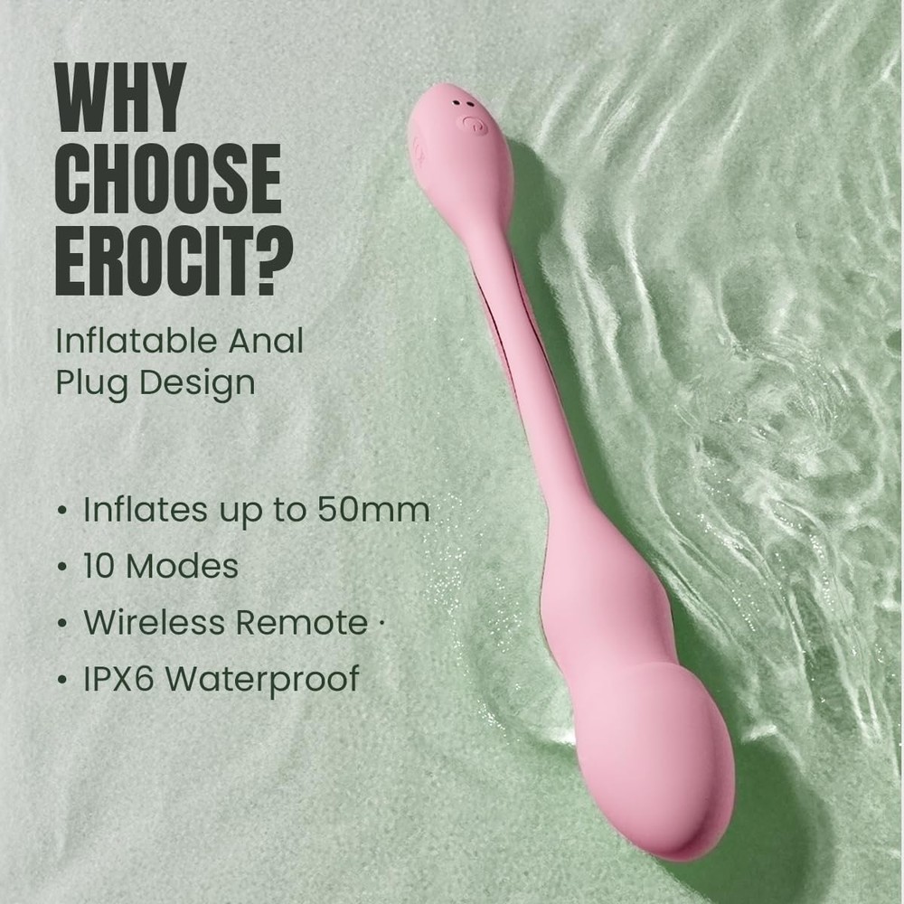 Inflatable Prostate Vibrator for Men – Expanding Anal Plug with Remote Control