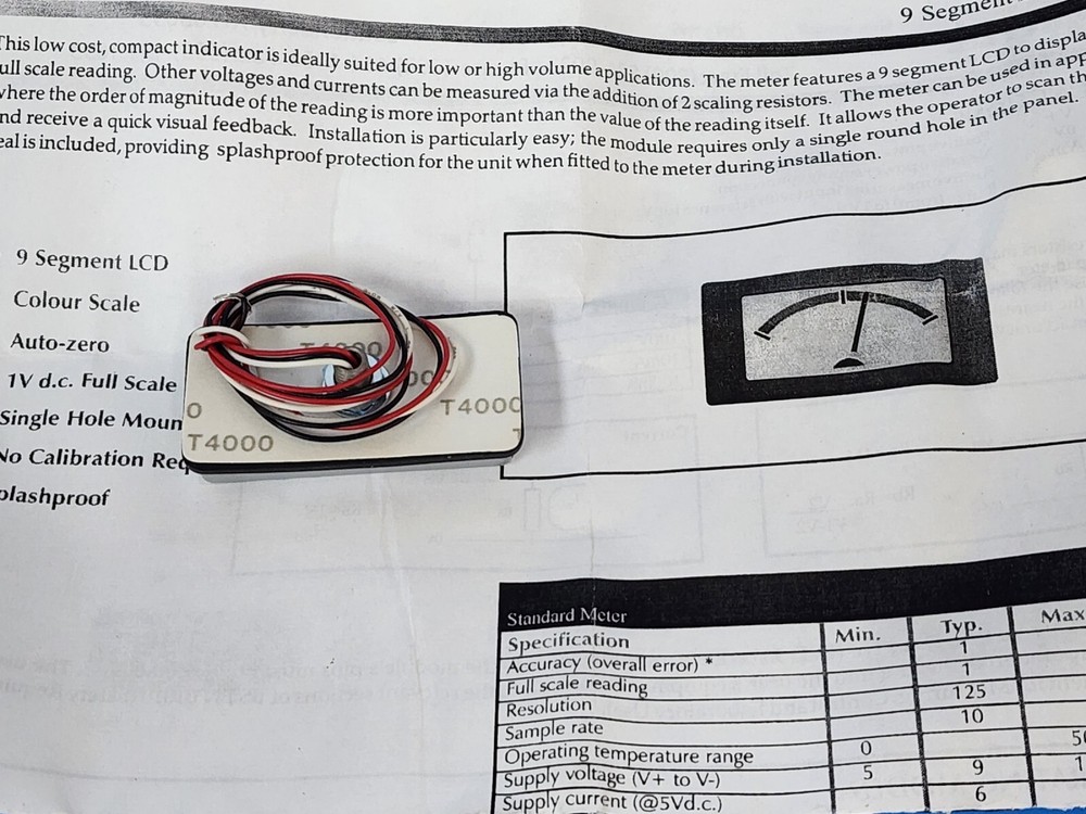 NIB MARTEL ELECTRONICS QM130M LCD PANEL METER