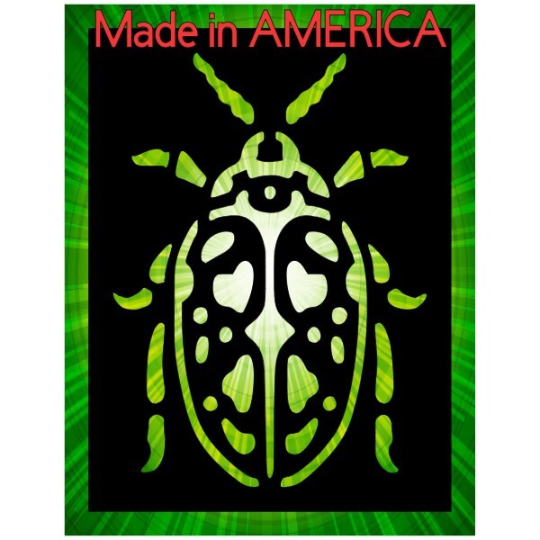 7.5"x10" Clear Plastic Stencil - Beetle Bug (SAA68)