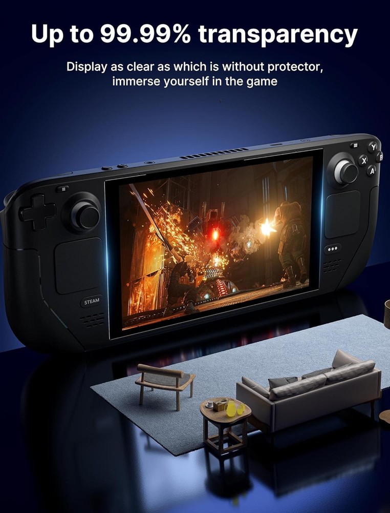 Steam Deck 2-Pack Screen Protector 9H Tempered Glass HD