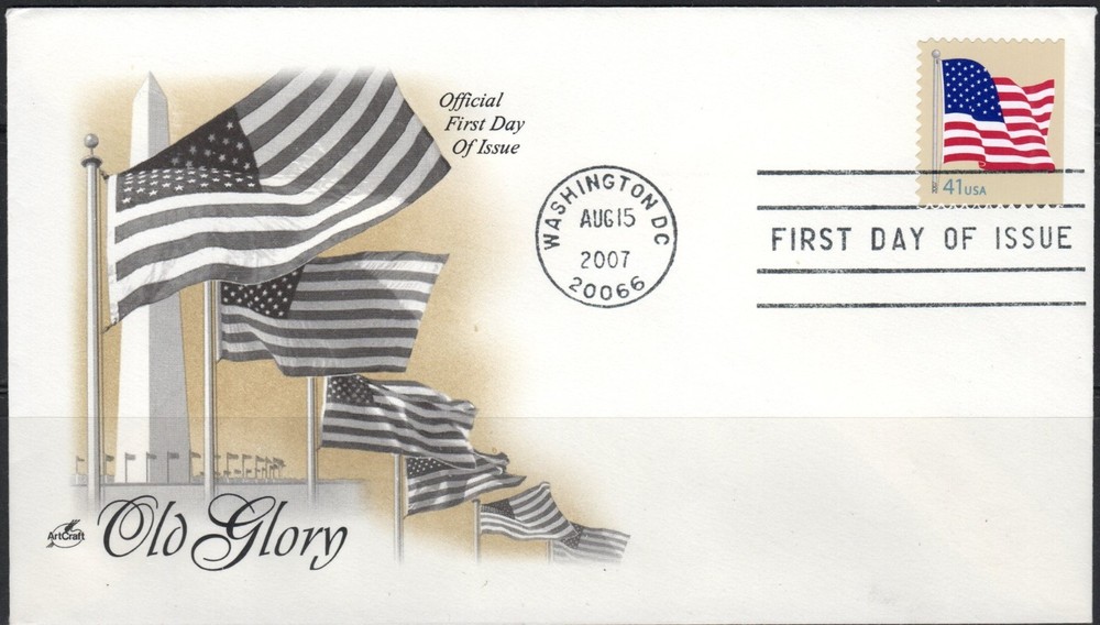 US Scott #4190 single on FDC "Old Glory"