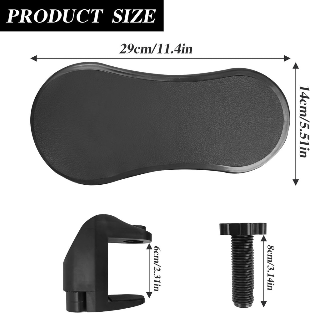 CEYAZYE Computer Arm Rest for Desk Extender, Adjustable Rotating Armrest Desk...