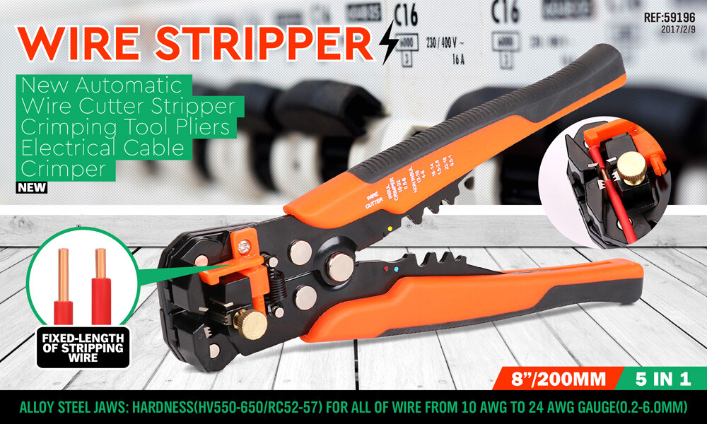 5 in 1 Automatic Wire Stripper Insulation Wire Cutter Crimper Cable Plier Tool