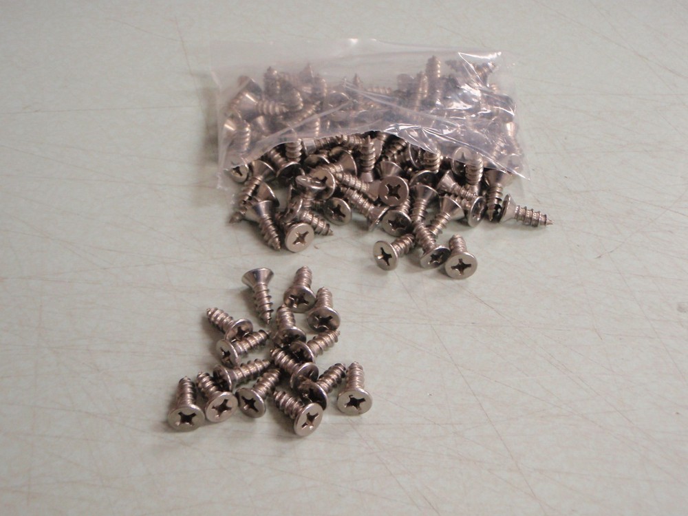 SCREWS FLAT HEAD #14 X 3/4" STAINLESS SELF TAPPING 100 BOX 00748 PHILLIPS HEAD