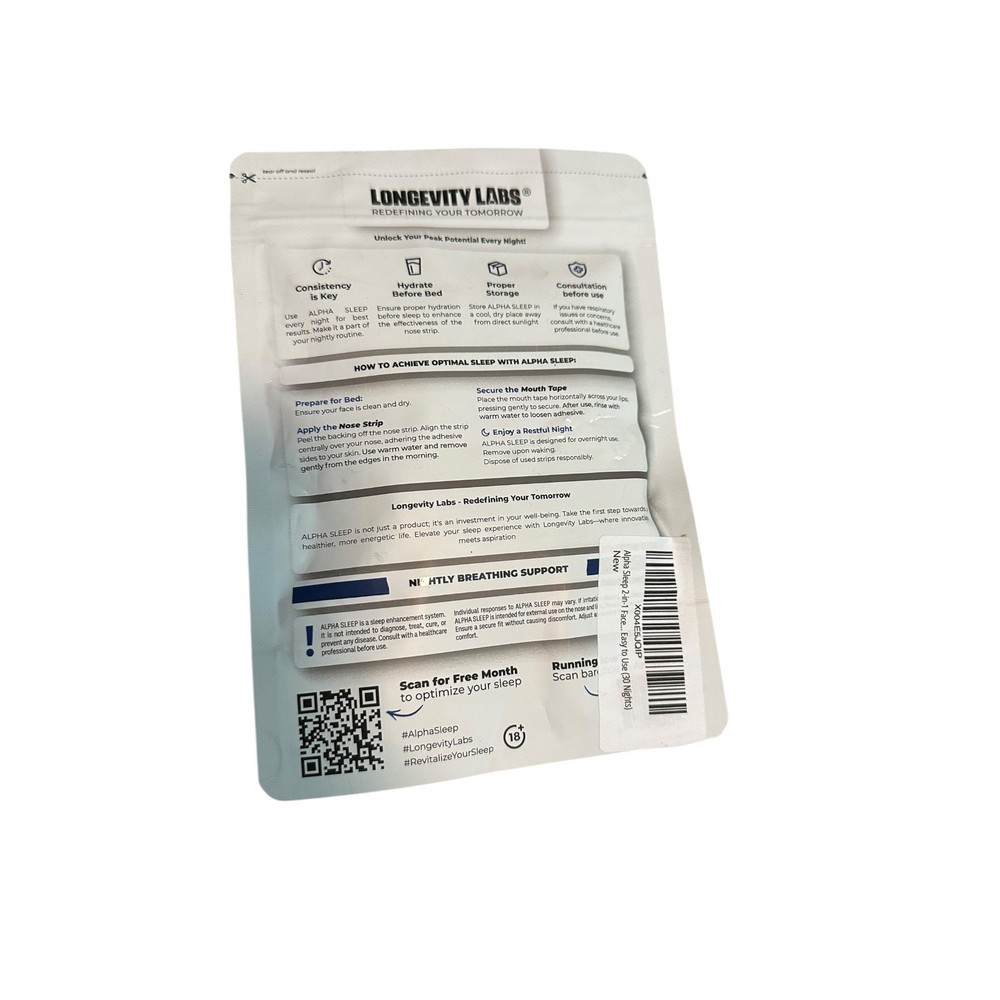 Longevity Labs Alpha Sleep Nightly Breathing Support 30 Nights