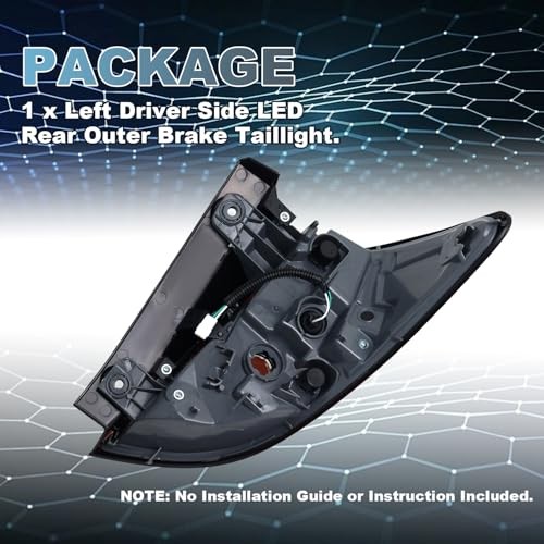 Tail Light Compatible with 2016 2017 2018 Honda HRV Replacement for 33552-T7S