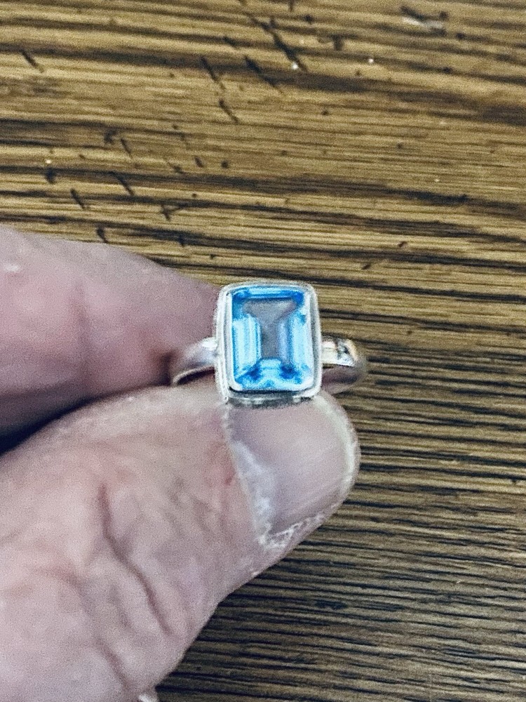 Blue Topaz Sterling Ring