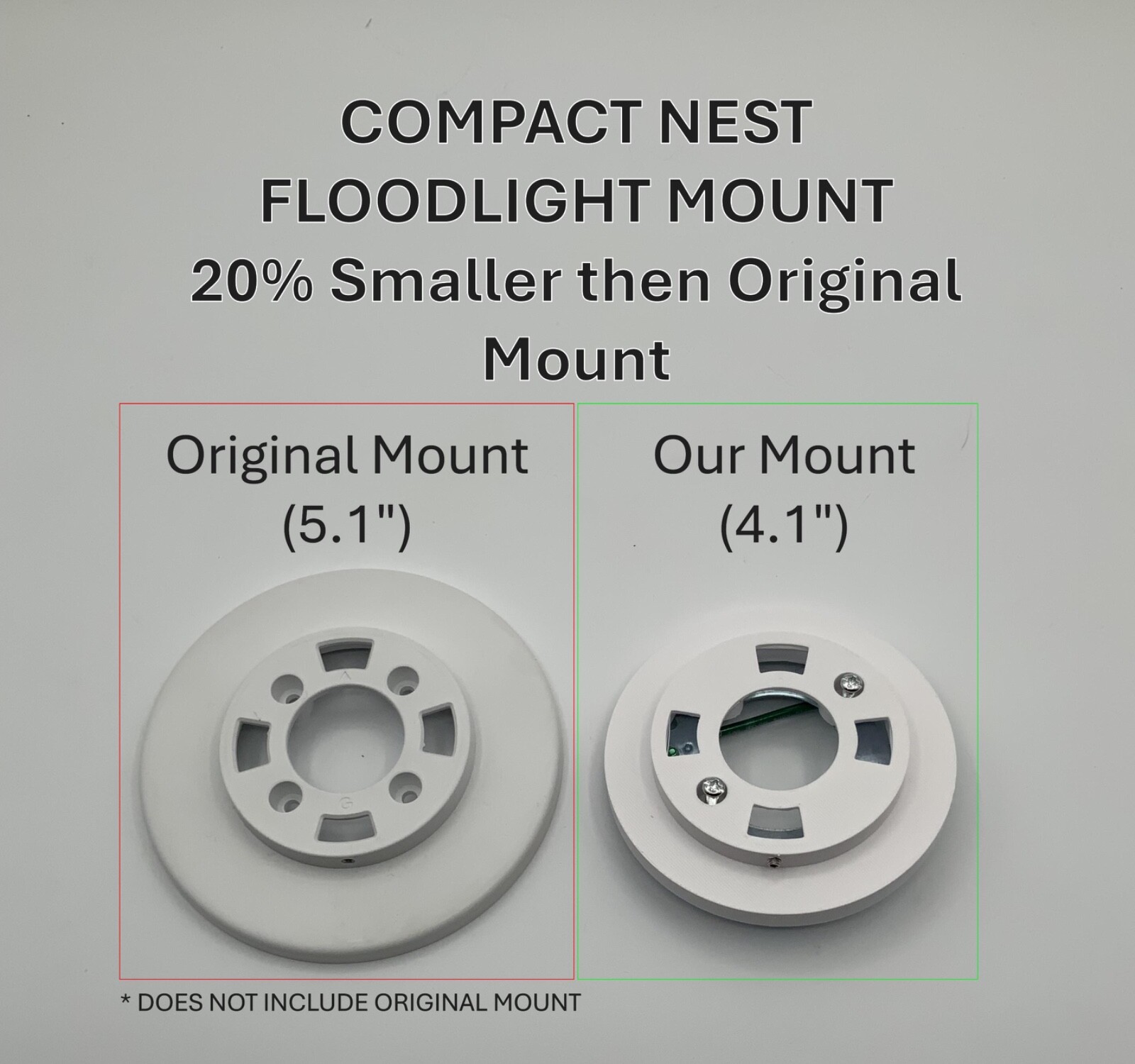 COMPACT Nest Floodlight Camera Complete Mount Kit~With Bracket/screws/nuts