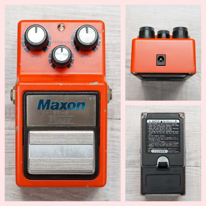 Maxon PT-9 Phaser Shifter Guitar Effects Pedal Orange