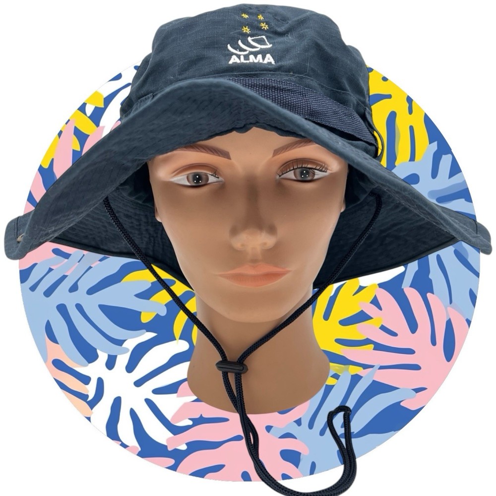 Atacama Large Millimeter Array (ALMA) Hat Blue Rip Stop Boonie Hat, Chinstrap