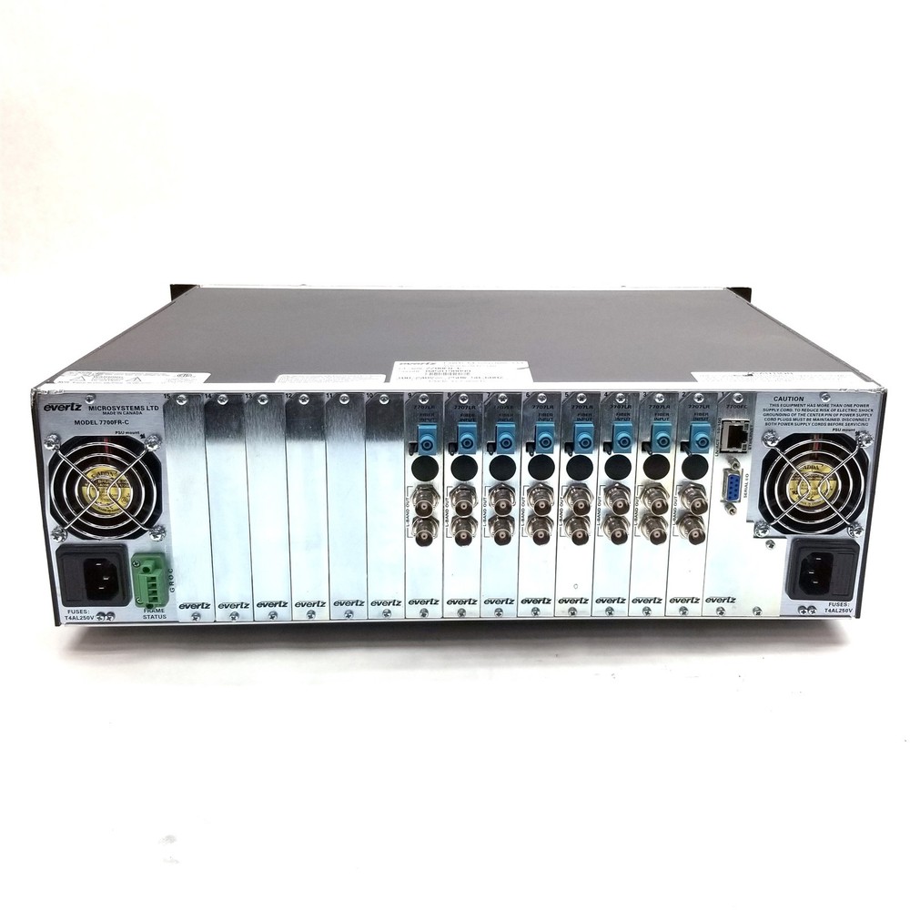 Evertz Microsystems 7700FR-C Mutliframe Chassis Frame w/1*7700FC/8*7707LR