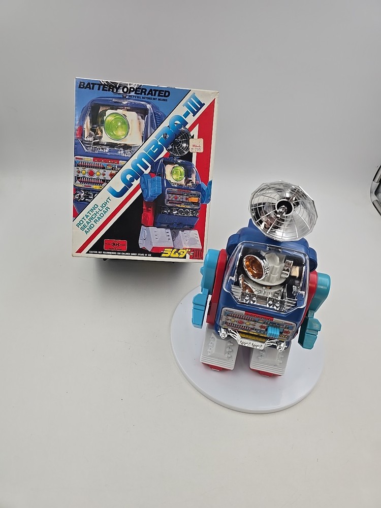 VINTAGE Robot  Lambda 111 Rotating Searchlight And Rader  Mint Condition