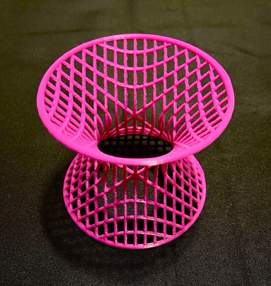 3D-printed Shape: Hyperboloid with Cross Sections -Math Art, Geometric Sculpture