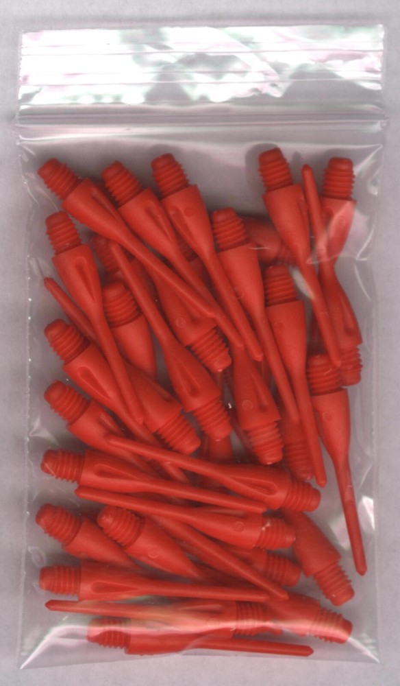 33 RED Dimpled Soft Tip Points: 1.25in. length: For Soft Tip Darters