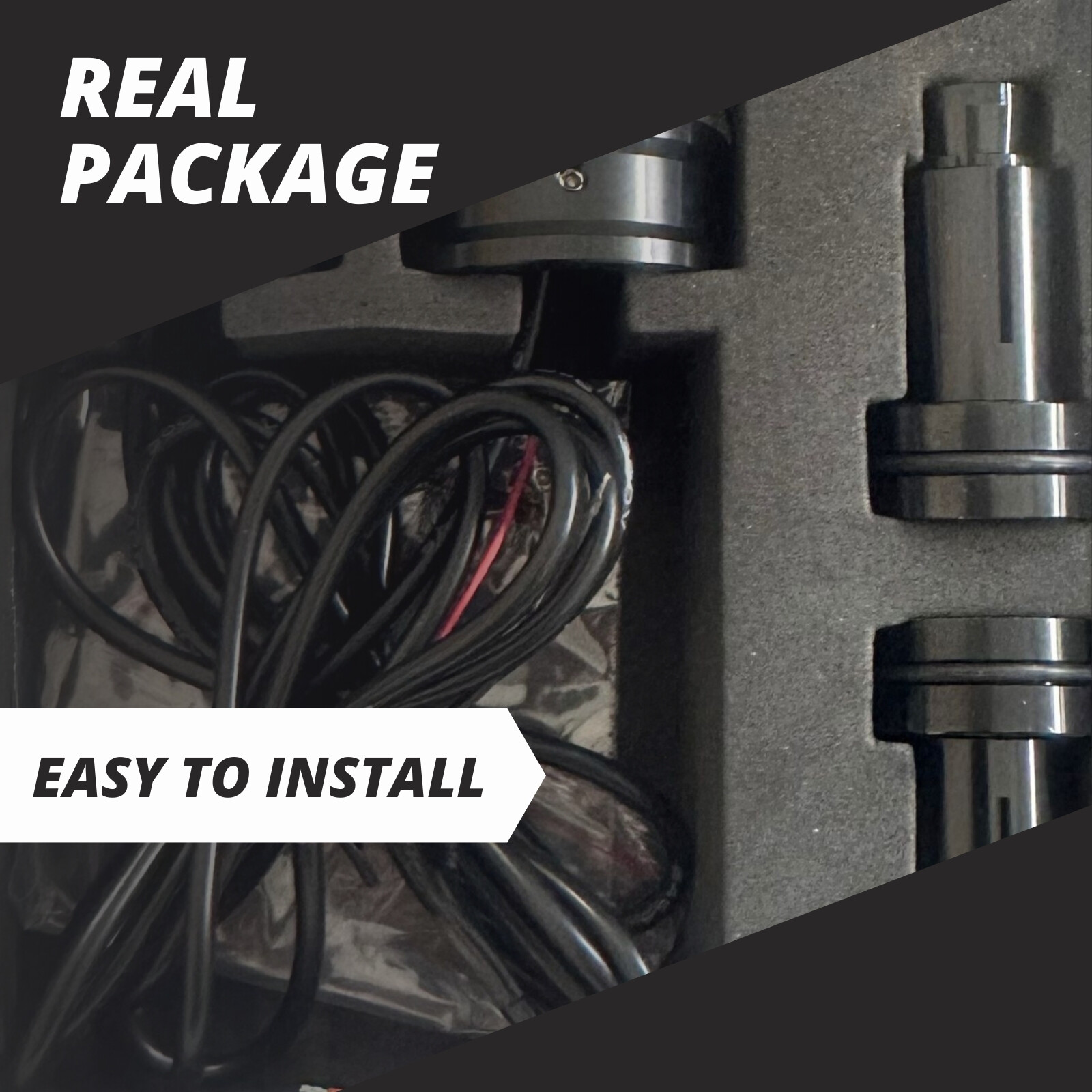 Motorcycle LED Bar End Lights | Amber Turn Signal Indicators | Black Finish