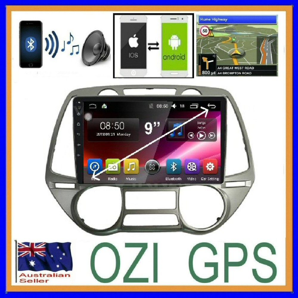 HYUNDAI i20 2010-2012 GPS WIRELESS CARPLAY ANDROID AUTO DAB+ DVR TPMS ODB CAMERA