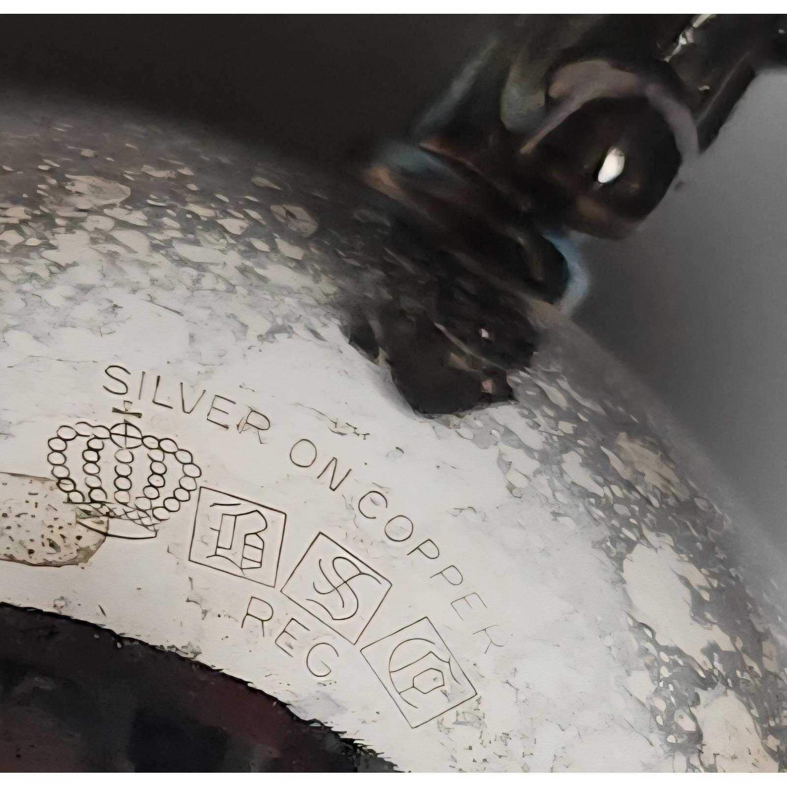 Birmingham Silver Company BSC Vintage Teapot Coffee Pot Silver on Copper