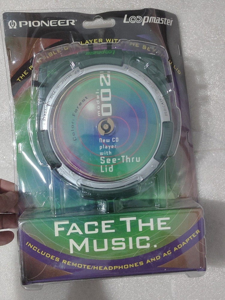 New Old Stock, Untested, Pioneer Loopmaster PCD-002 Clear Portable CD Player