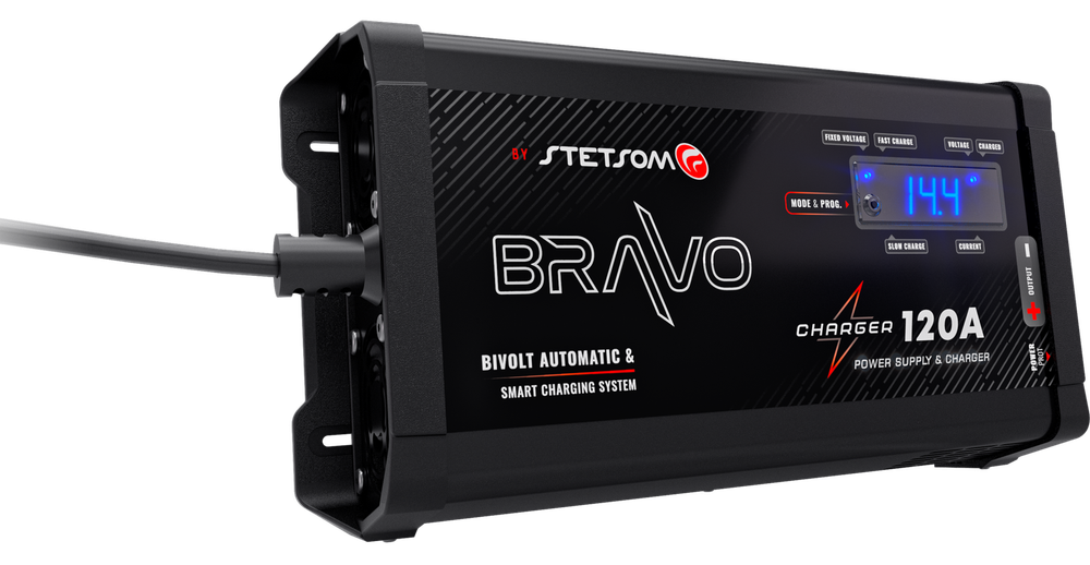 Stetsom BRAVO Charger 120A automatic BI-VOLT & smart charging system
