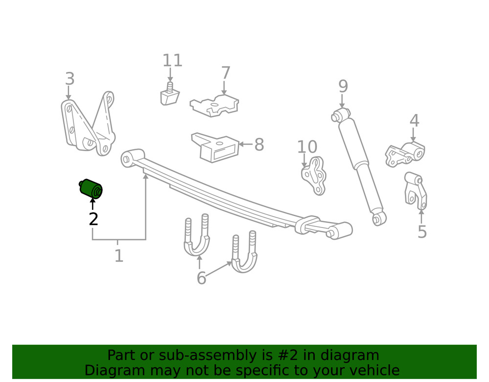 Genuine Ford Spring Bushing F2UZ5781D