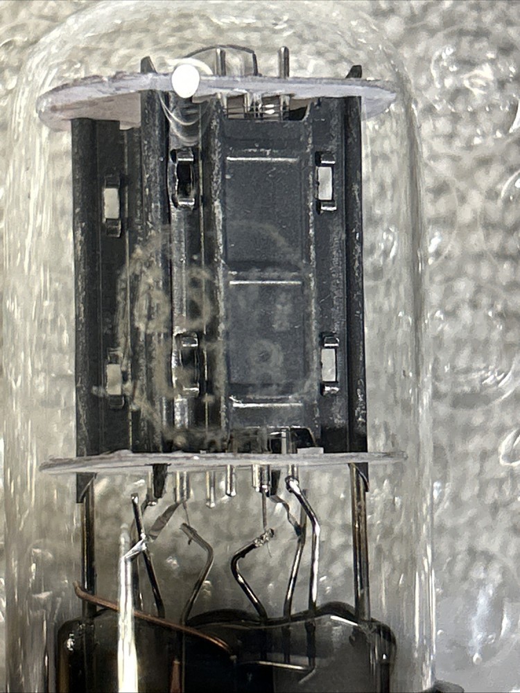 Two RCA 6SN7GTBs, Black Plates, Each Balanced , Red Letters, Tests Strong