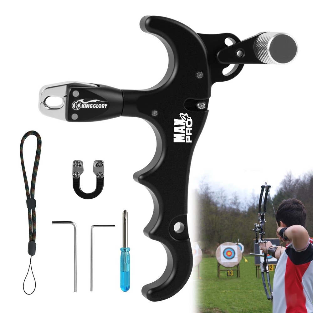 Thumb Release Bow Aid for Compound Bow, 360° Adjustable Archery Release for A...