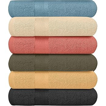 Cotton Bath Towel Set - 6 Pack