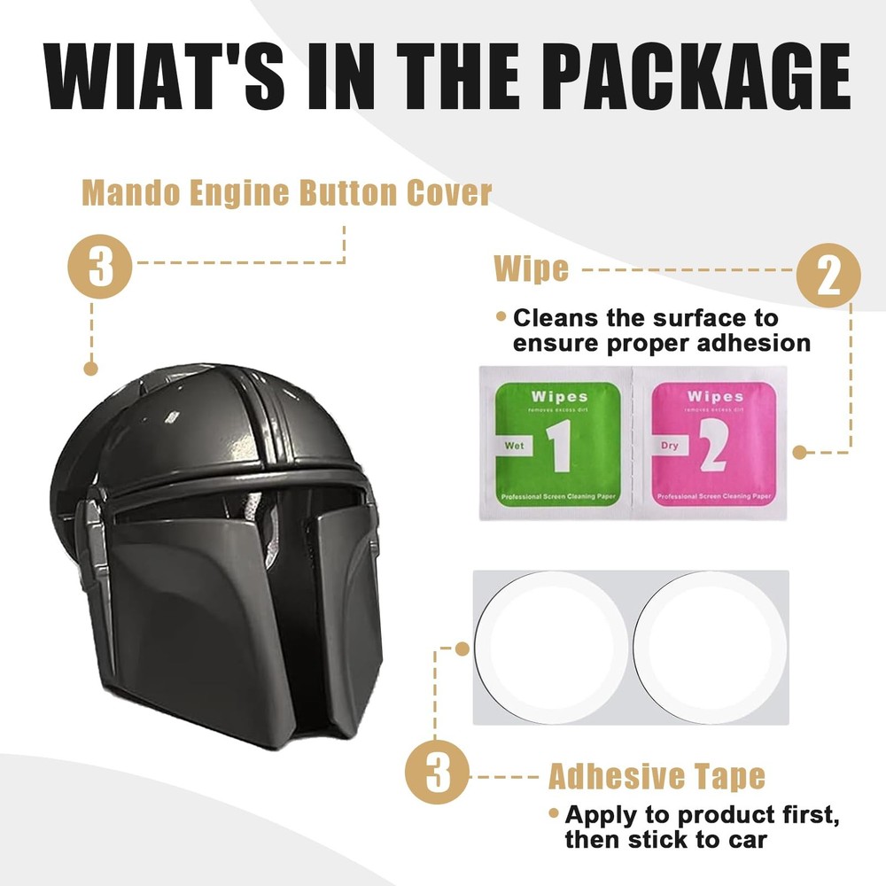 Car Engine Start Stop Button Cover 3D Design | Universal Anti-Scratch Protection