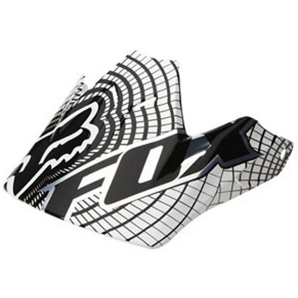 Fox Racing V3 Helmet Visor/Peak Vortex Black/White
