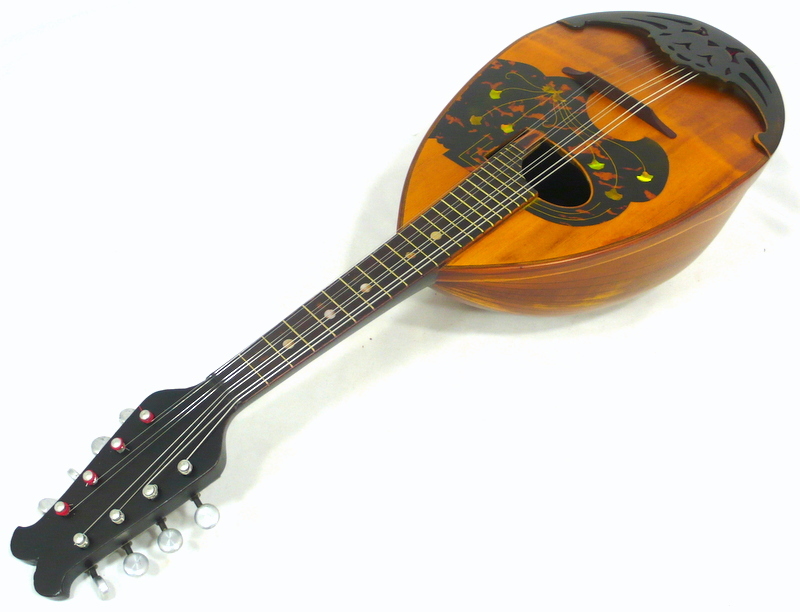 Japan Mascot No.5 bowlback Mandolin, Solid spruce & Maple, OJMN115