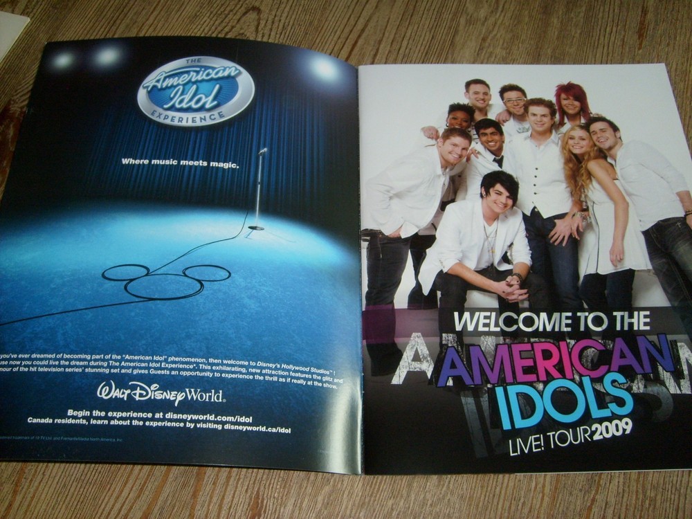 American Idol Concert Tour Program 2009 Kris Allen Adam Lambert Danny Gokey
