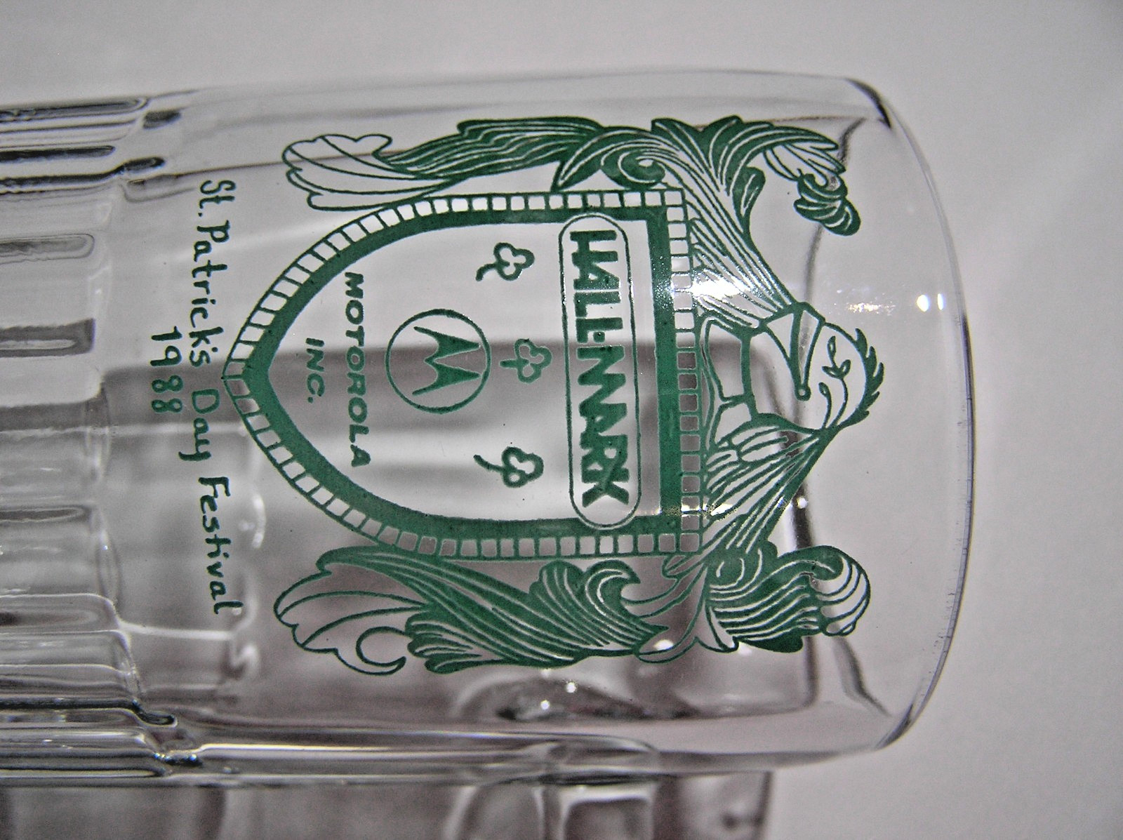 2 Vintage Beer Mugs Commemorating The Motorola St.Patrick's Day Festival in 1988