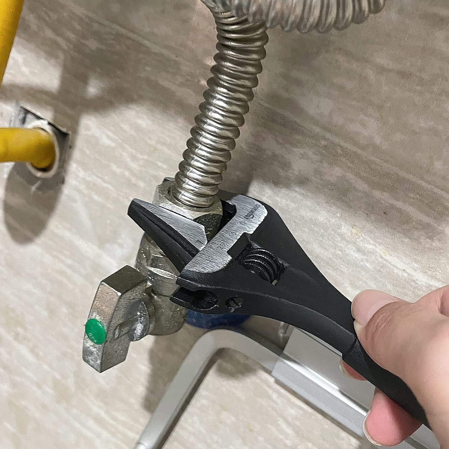 Versatile 6.34-Inch Soft Grip Adjustable Wrench for Auto and Plumbing Repairs