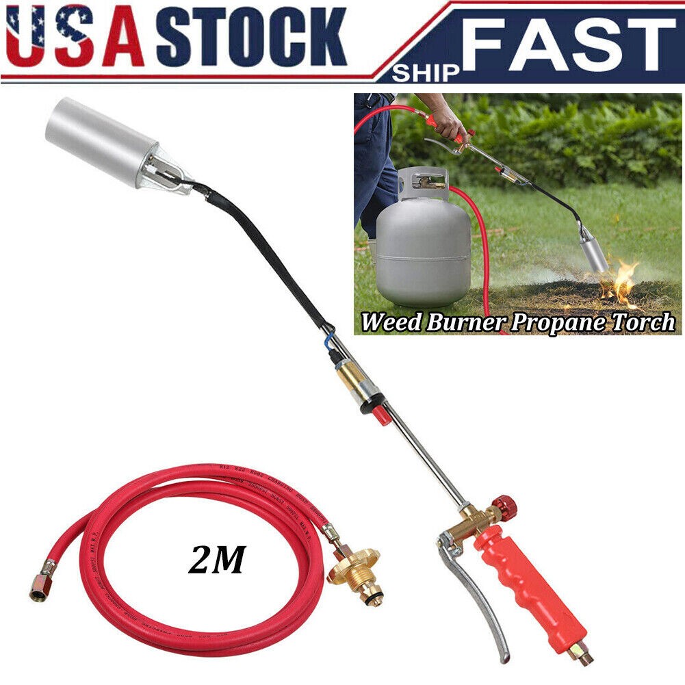 Propane Weed Torch Burner Ice Melter Push Button Igniter With 79" Hose Portable