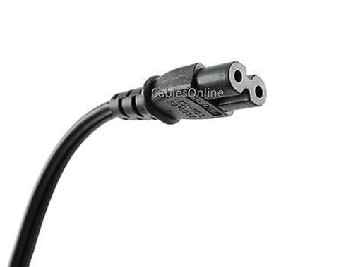 10ft 2-Prong Figure-8 Replacement Non-Polarized Computer Power Cord Cable