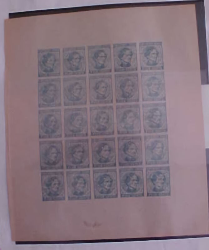 CONFEDERATE #7  SHEET OF 25 MINT NO GUM FACIMILIE